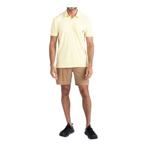 Saxx Droptemp Cooling Performance Polo Shirt Men’s Size Medium Yellow SS